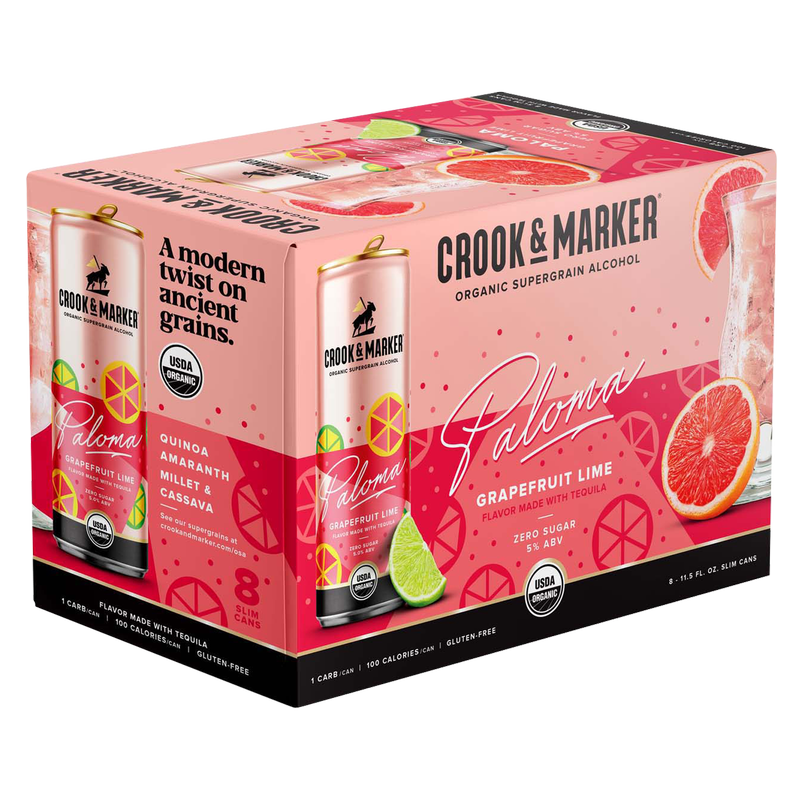 Crook & Marker Grapefruit Lime Paloma 8pk 11.5oz Can 5.0% ABV