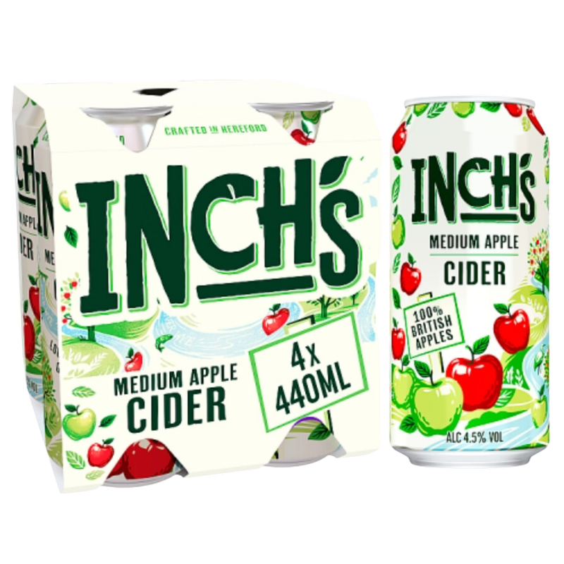 Inch's Medium Apple Cider, 4 x 440ml