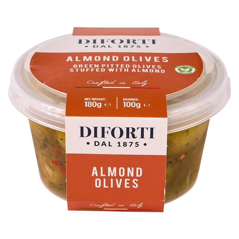 Diforti Almond Stuffed Olives, 180g