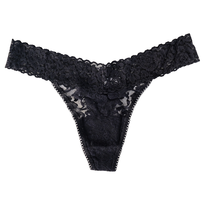 Panic Panties Underwear L/XL Black Lace Thong