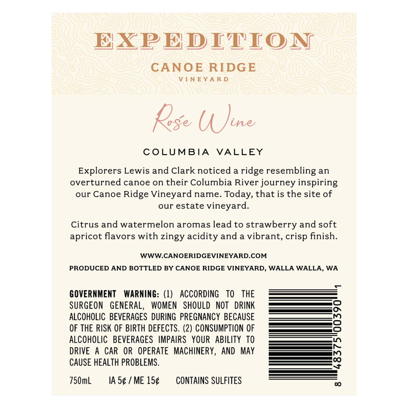 Canoe Ridge Expedition Rose 750ml