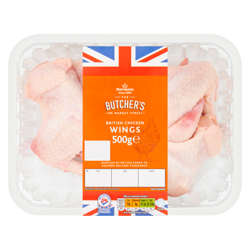 Morrisons British Chicken Wings, 500g