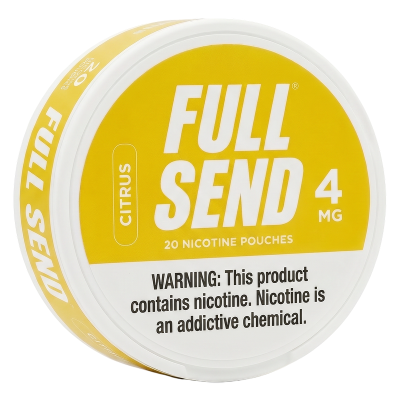 Full Send Citrus Nicotine Pouch, 4mg.