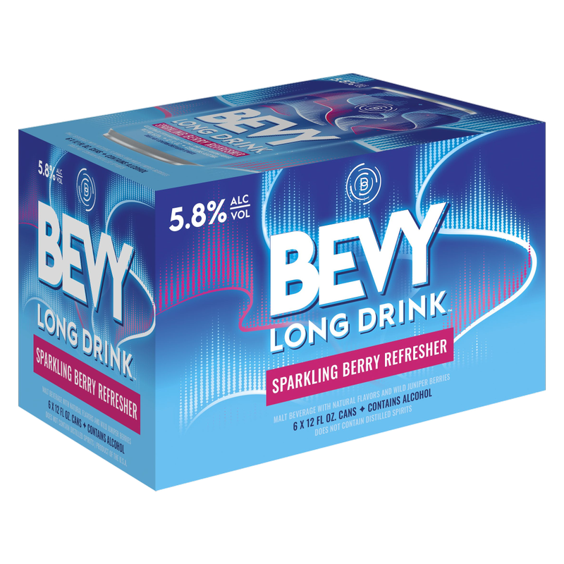 Bevy Long Drink Sparkling Berry Refresher 6pk 12oz