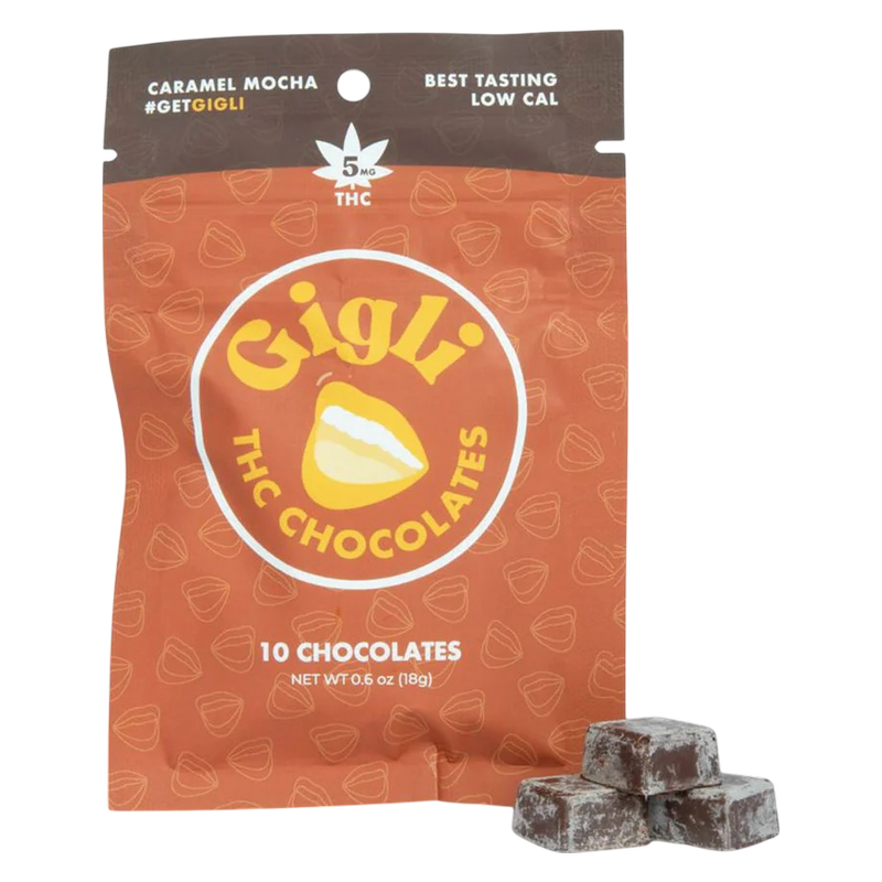 Gigli Caramel Mocha THC-Infused Chocolates 5 mg THC, 10ct.