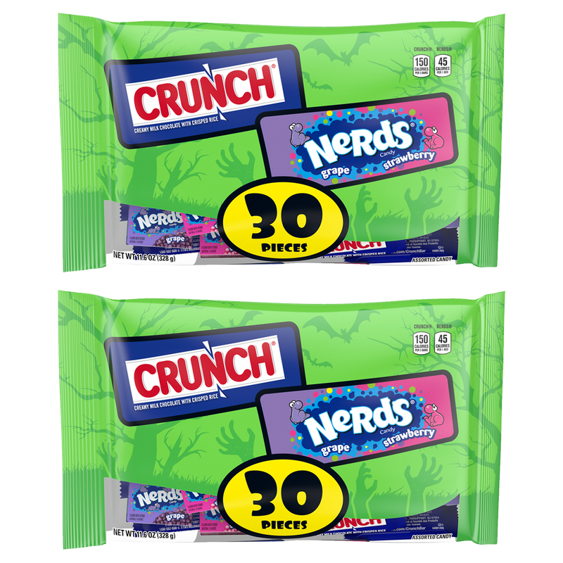 2 Nerds Grape & Strawberry and Crunch Bar Minis 30ct Bag