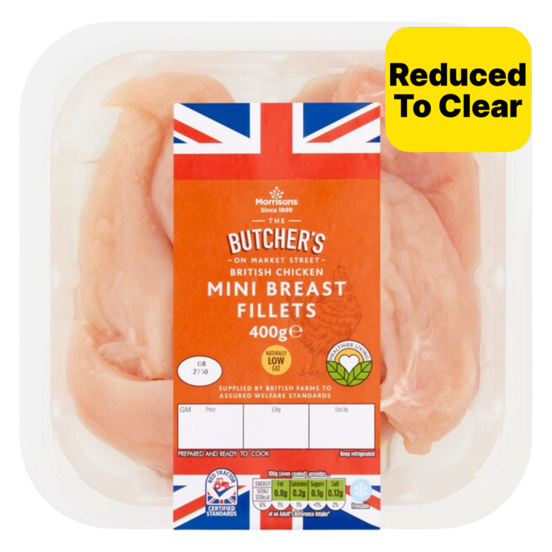 Reduced - Morrisons British Chicken Mini Breast Fillets, 400g