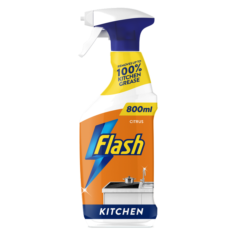 Flash Kitchen Degreaser Cleaning Spray, 800ml