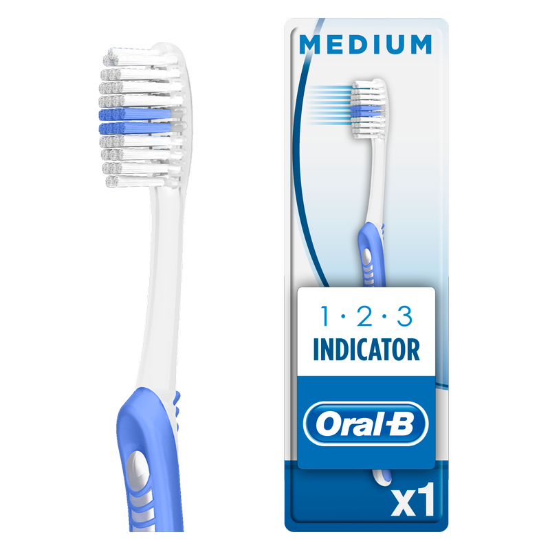 Oral-B Indicator 123 Medium Toothbrush, 1pcs