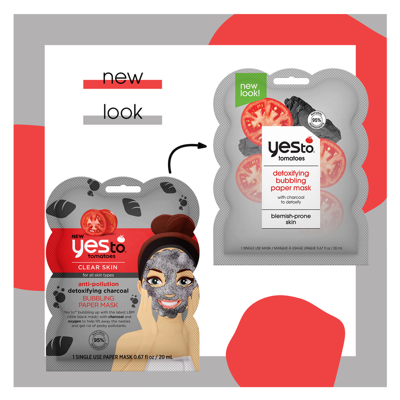 Yes To Tomatoes Detoxifying Bubbling Paper Mask 0.67oz