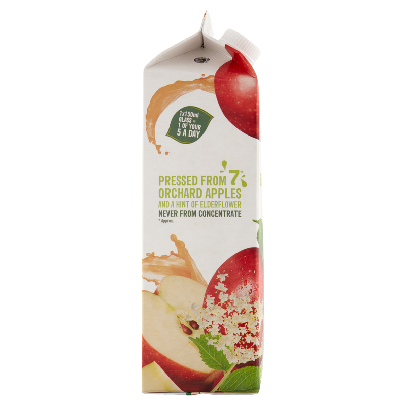 Morrisons 100% Fruit Apple & Elderflower Juice, 1L