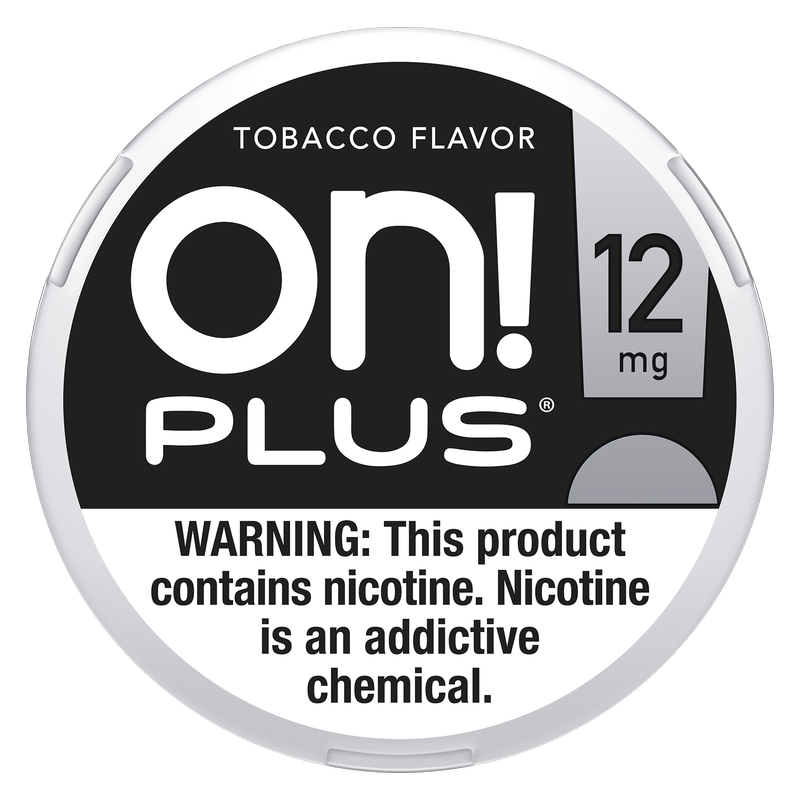on! PLUS™ Tobacco Nicotine Pouch, 12mg