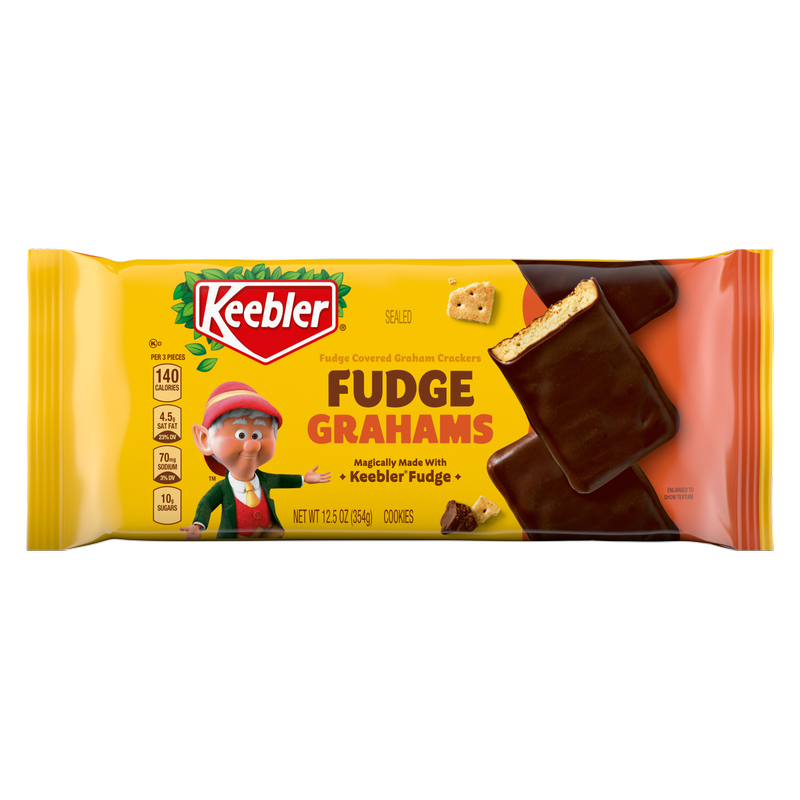 Keebler Fudge Grahams, Fudge Covered Graham Crackers, 12.5 oz