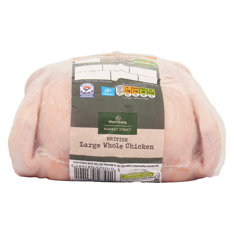 Morrisons Whole Large Chicken 1.7-1.9Kg, 1pcs