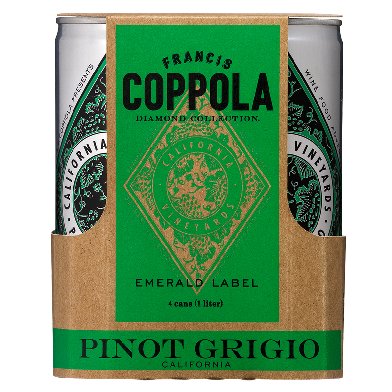 Coppola Diamond Collection Pinot Grigio White Wine, California, 250 mL 4-pack