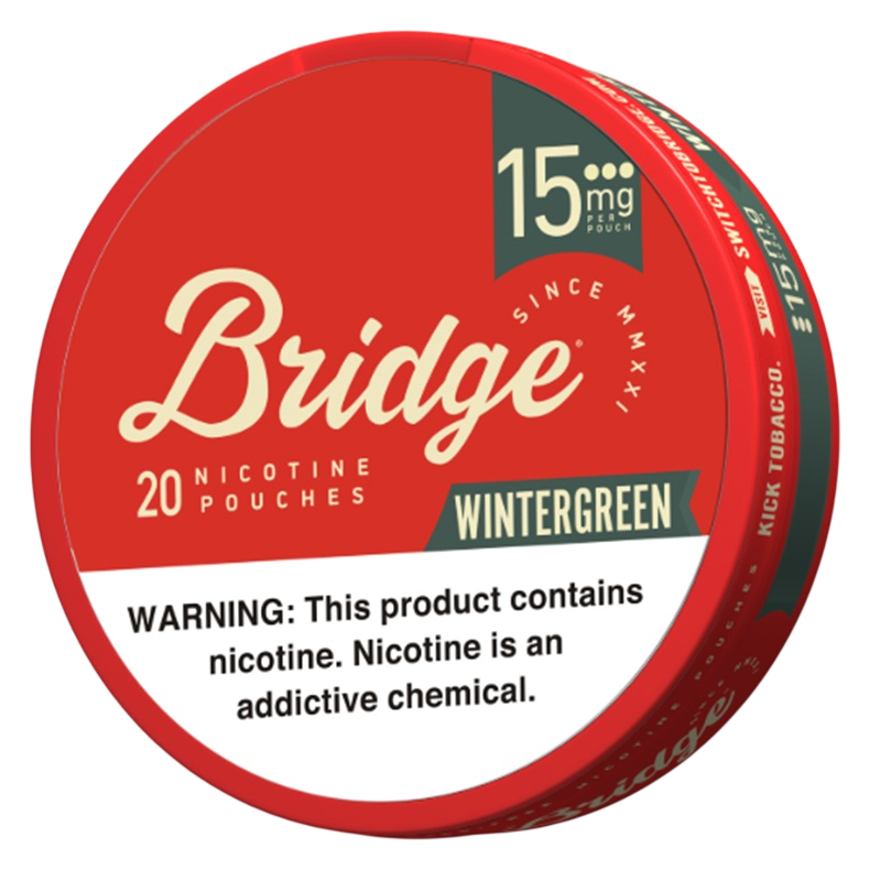Bridge Wintergreen Nicotine Pouches, 15mg. 