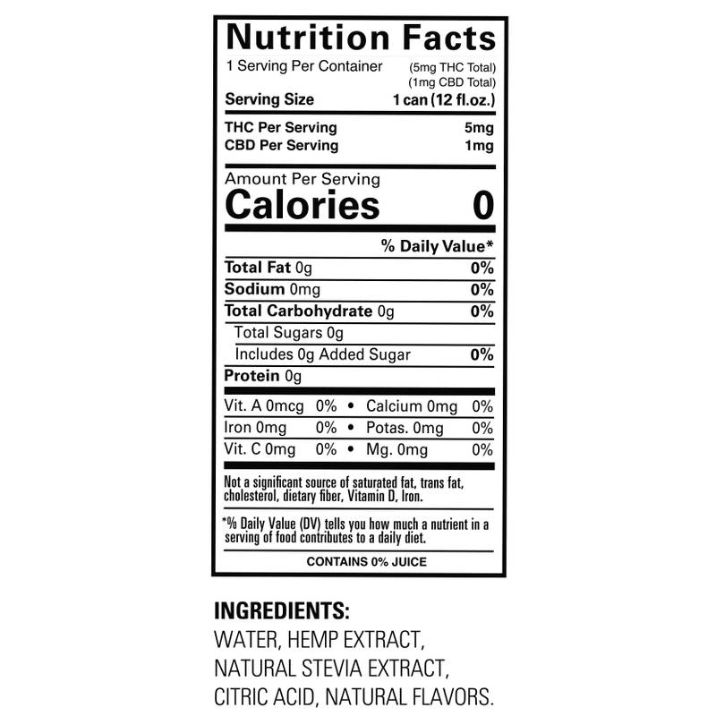 Delta Light 5mg THC Tropical Mango Seltzer 24pk 12oz Can