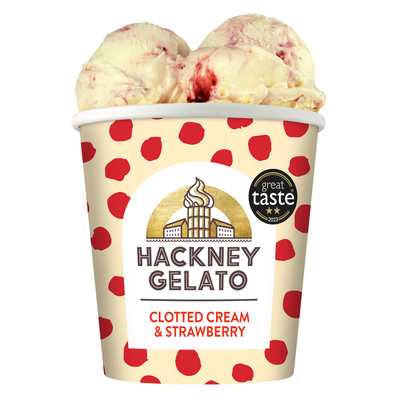 Hackney Gelato Clotted Cream & Strawberry , 460ml