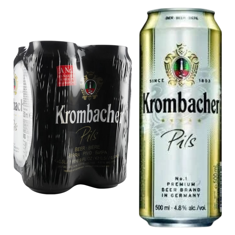 Krombacher Pils 4pk 16.9oz Can 4.8% ABV 