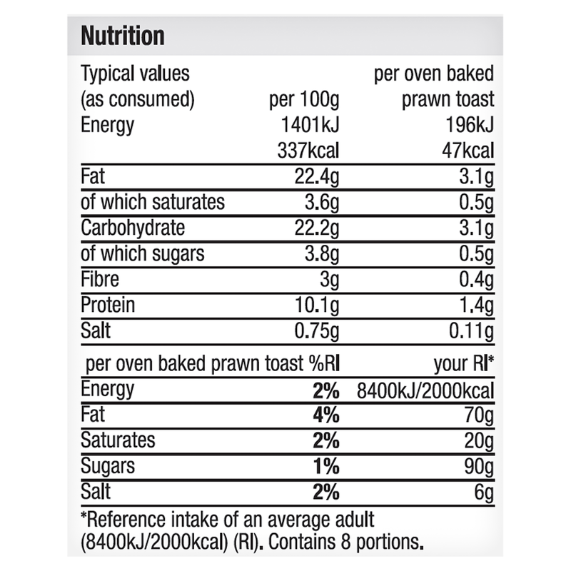 Morrisons 8 Prawn Toast, 120g