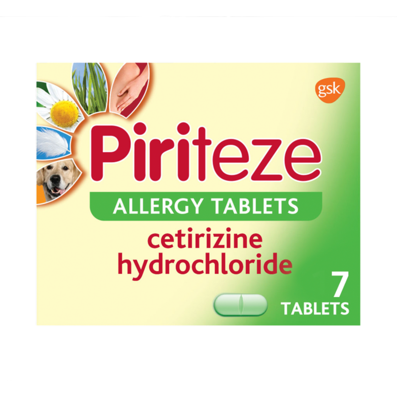 Piriteze Allergy Tablets, 7pcs