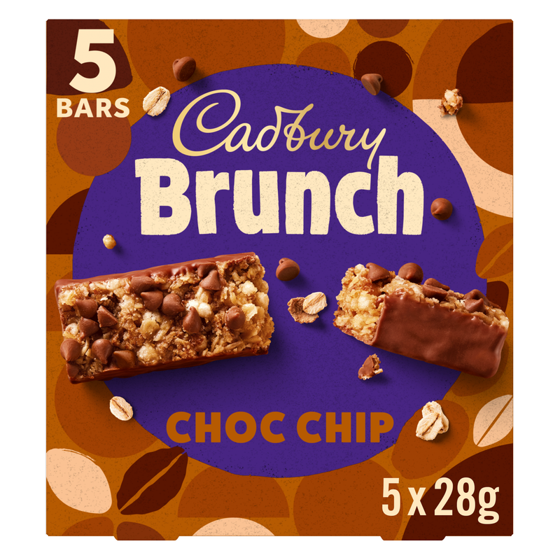 Cadbury Brunch Chocolate Chip Cereal Bars, 140g