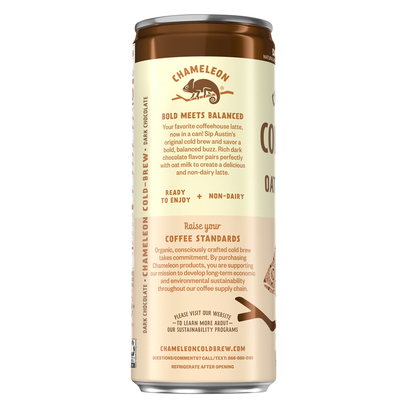 Chameleon Cold Brew Organic Dark Chocolate Oatmilk Latte 11oz Can