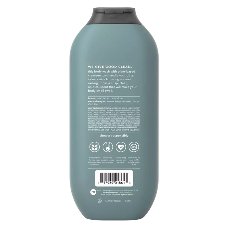 Method Mens Body Wash, Sea & Surf, 18oz