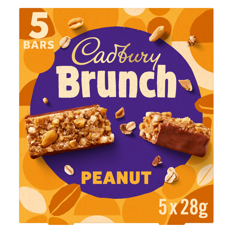 Cadbury Brunch Peanut Cereal Bars, 140g