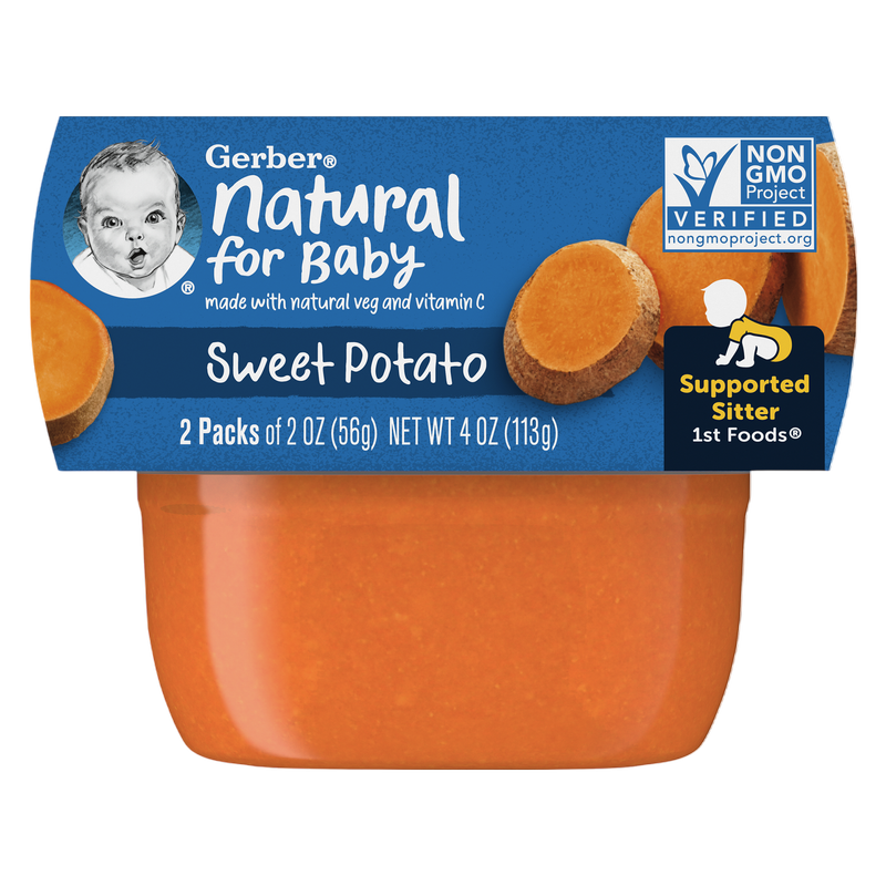 Gerber 1st Foods Sweet Potato Baby Food, 2oz. 2-Pack
