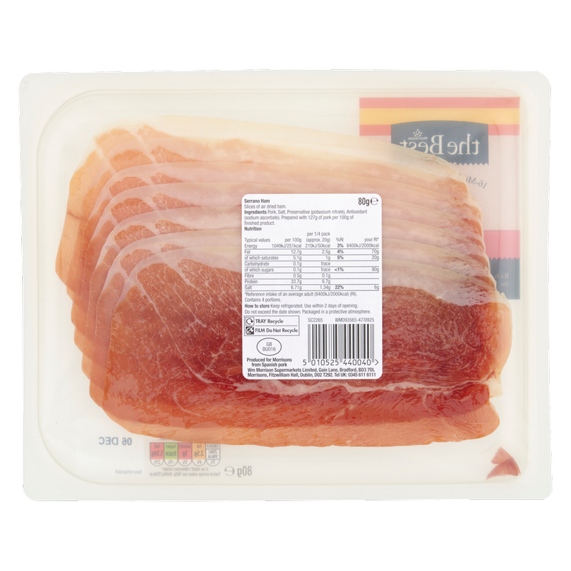 Morrisons The Best 16 Month Aged Serrano, 80g