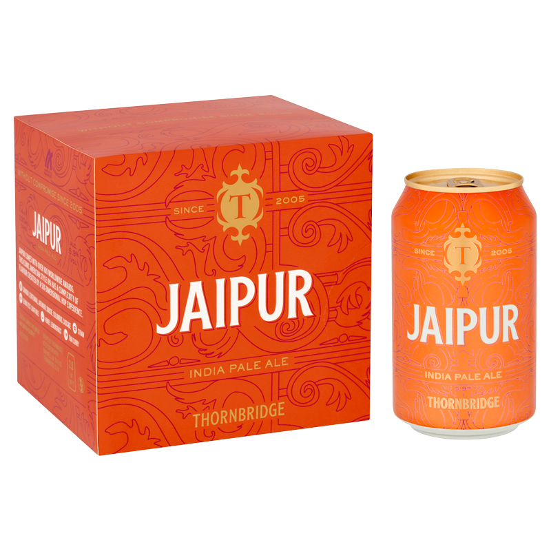 Thornbridge Jaipur Indian Pale Ale, 4 x 330ml