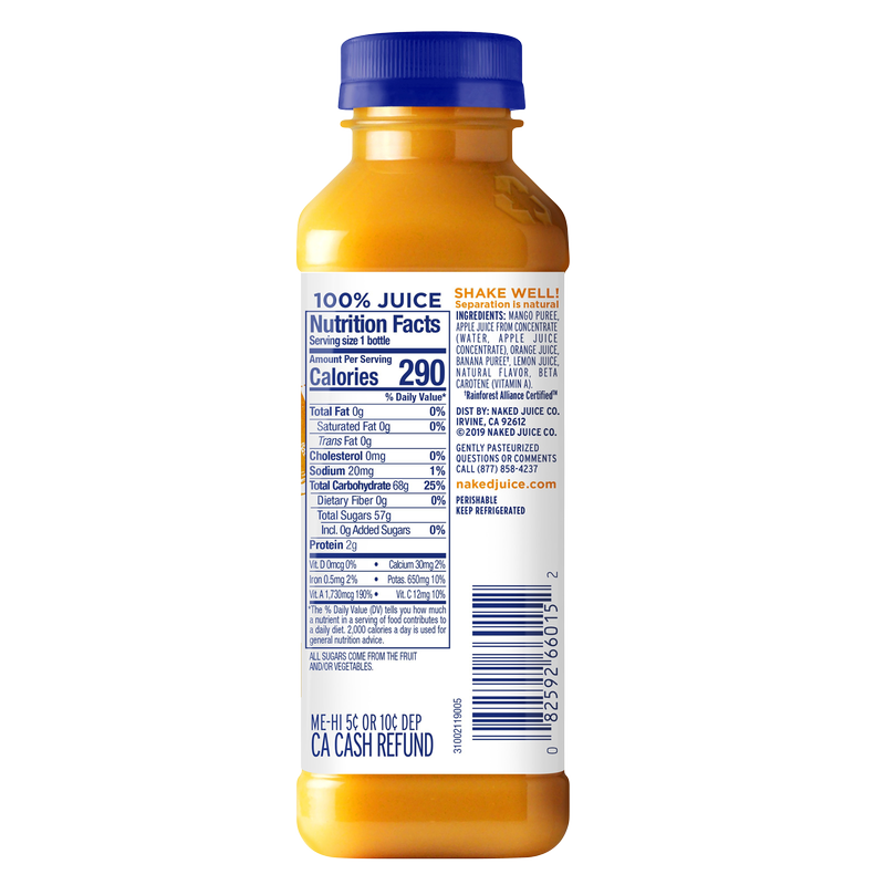 Naked Juice Mighty Mango Smoothie 15.2oz Btl