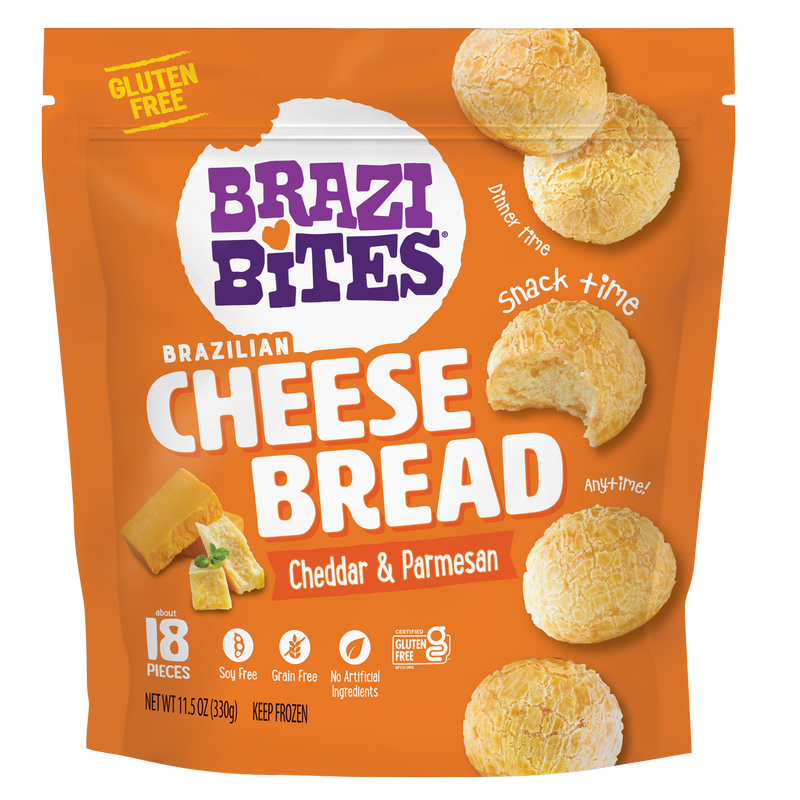 Brazi Bites Frozen Cheddar & Parmesan Brazilian Gluten Free Cheese Bread 11.5oz