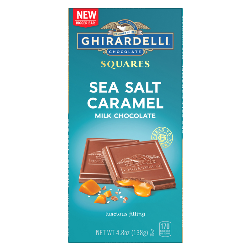 Ghirardelli Sea Salt Caramel Milk Chocolate Squares Bar 4.8oz