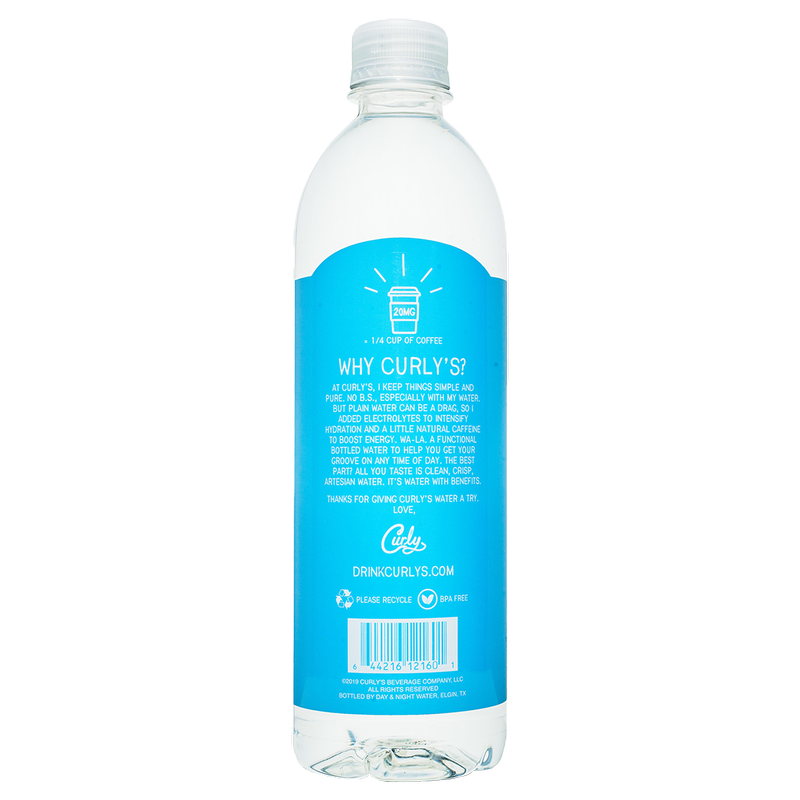 Curly's Caffeine Water with Electrolytes 20oz