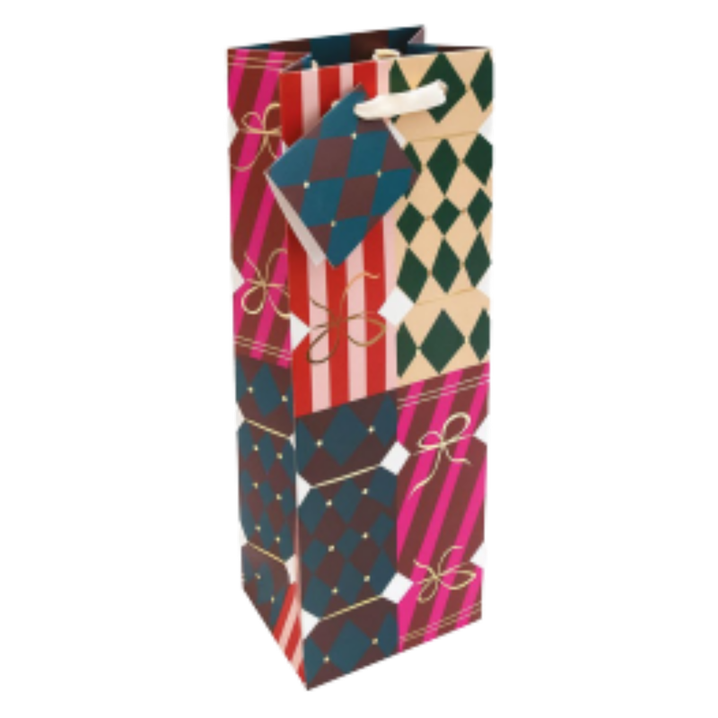 Caroline Gardner Merry Christmas Bottle Bag, 1pcs