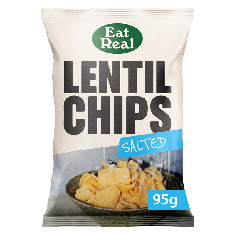 Eat Real Lentil Chips Sea Salt, 95g