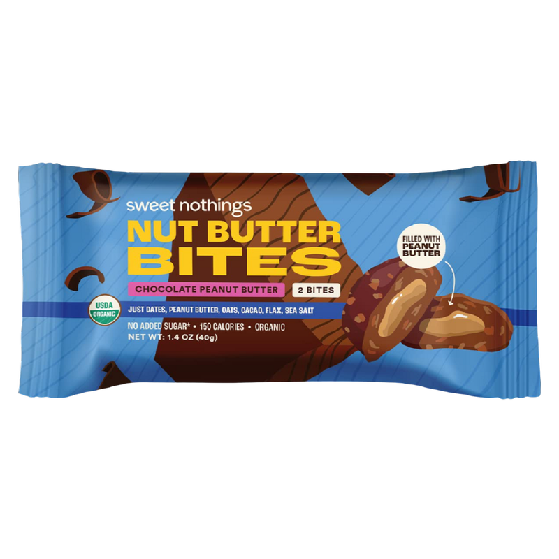 Sweet Nothings Chocolate Peanut Butter Nut Butter Bites, 1.4oz