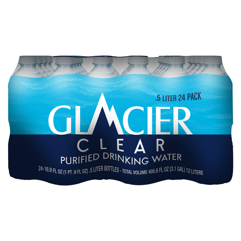 Glacier Clear Purified Drinking Water 24pk .5L