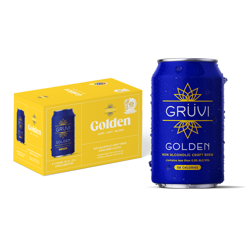 Gruvi Golden Lager Non-Alcoholic (6PKC 12 OZ)