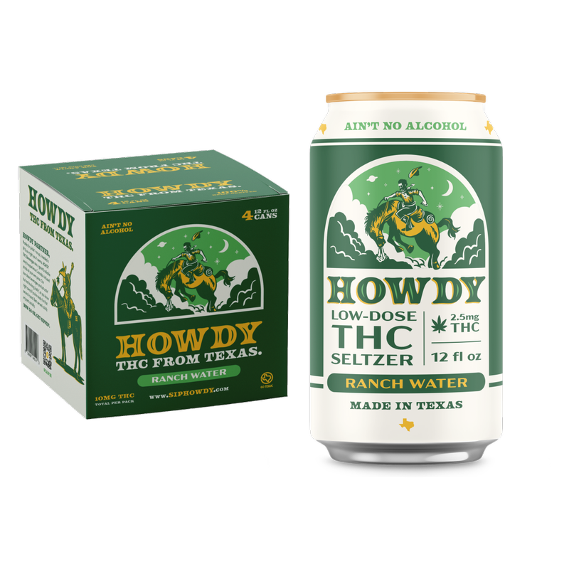 HOWDY Ranch Water 2.5mg THC 4pk 12oz Can