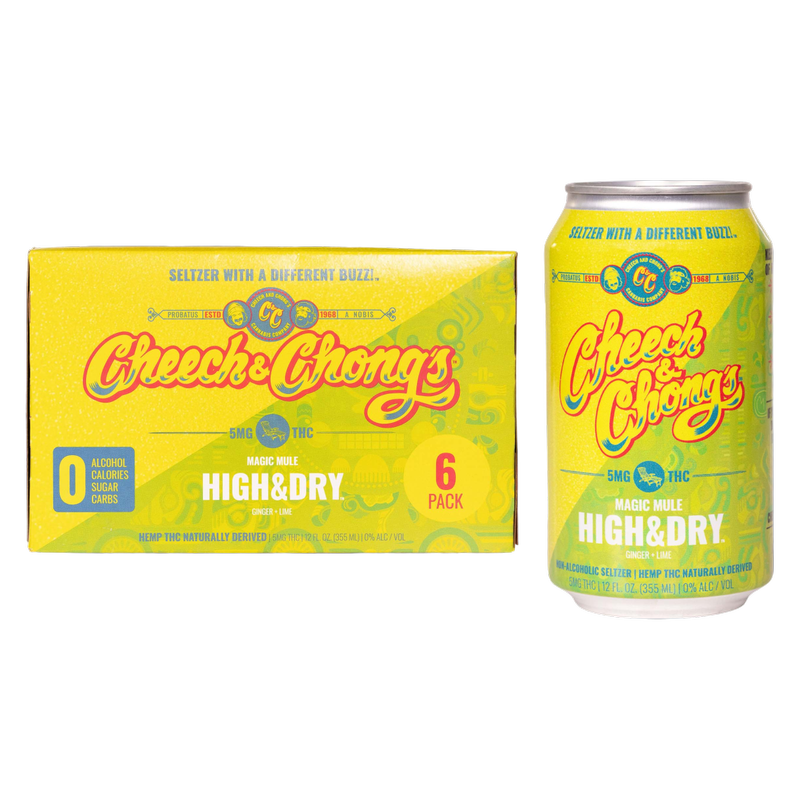 Cheech & Chong's 5mg THC High & Dry Magic Mule Seltzer 6pk 12oz Can