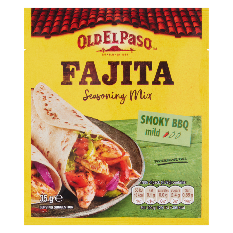 Old El Paso Fajita Seasoning Mix Smoky BBQ, 35g