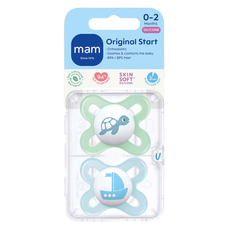 MAM Start Pure Soothers 0-2m, 2pcs