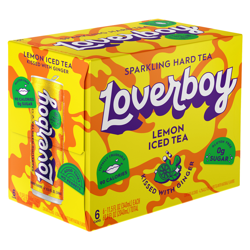 Loverboy Lemon Iced Tea Sparkling Hard Tea 6pk 12oz Can 4.2% ABV