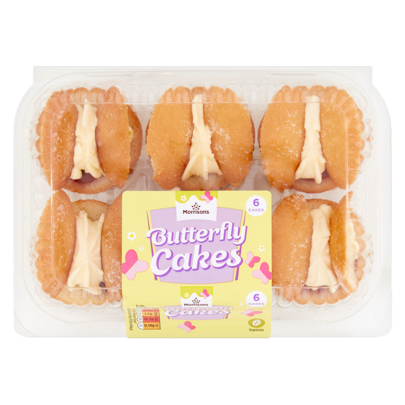 Morrisons Butterfly Cakes, 6pcs