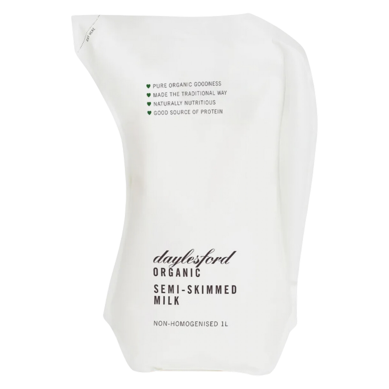 Daylesford Organic Semi-Skimmed Milk Non-Homogenised, 1L