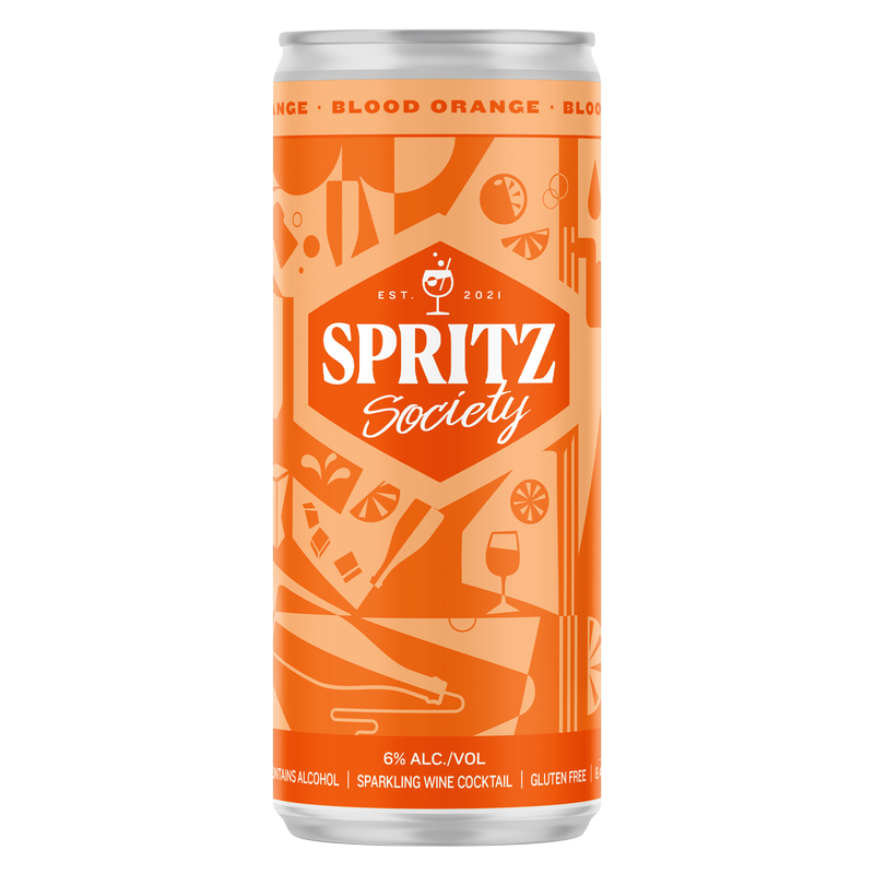 Spritz Society Blood Orange 4pk 250ml Can 6% ABV