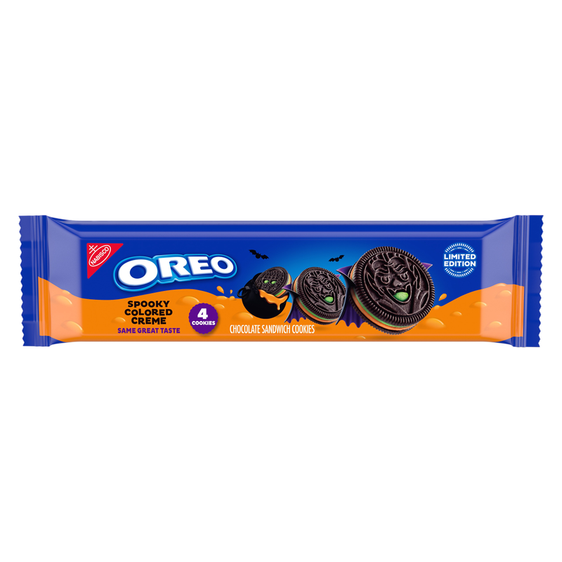 Oreo Trick or Treat Sandwich Cookies, King Size, 2.04oz